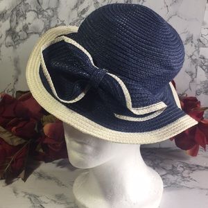 Milani Navy Blue Children’s Straw Paper Sun Hat